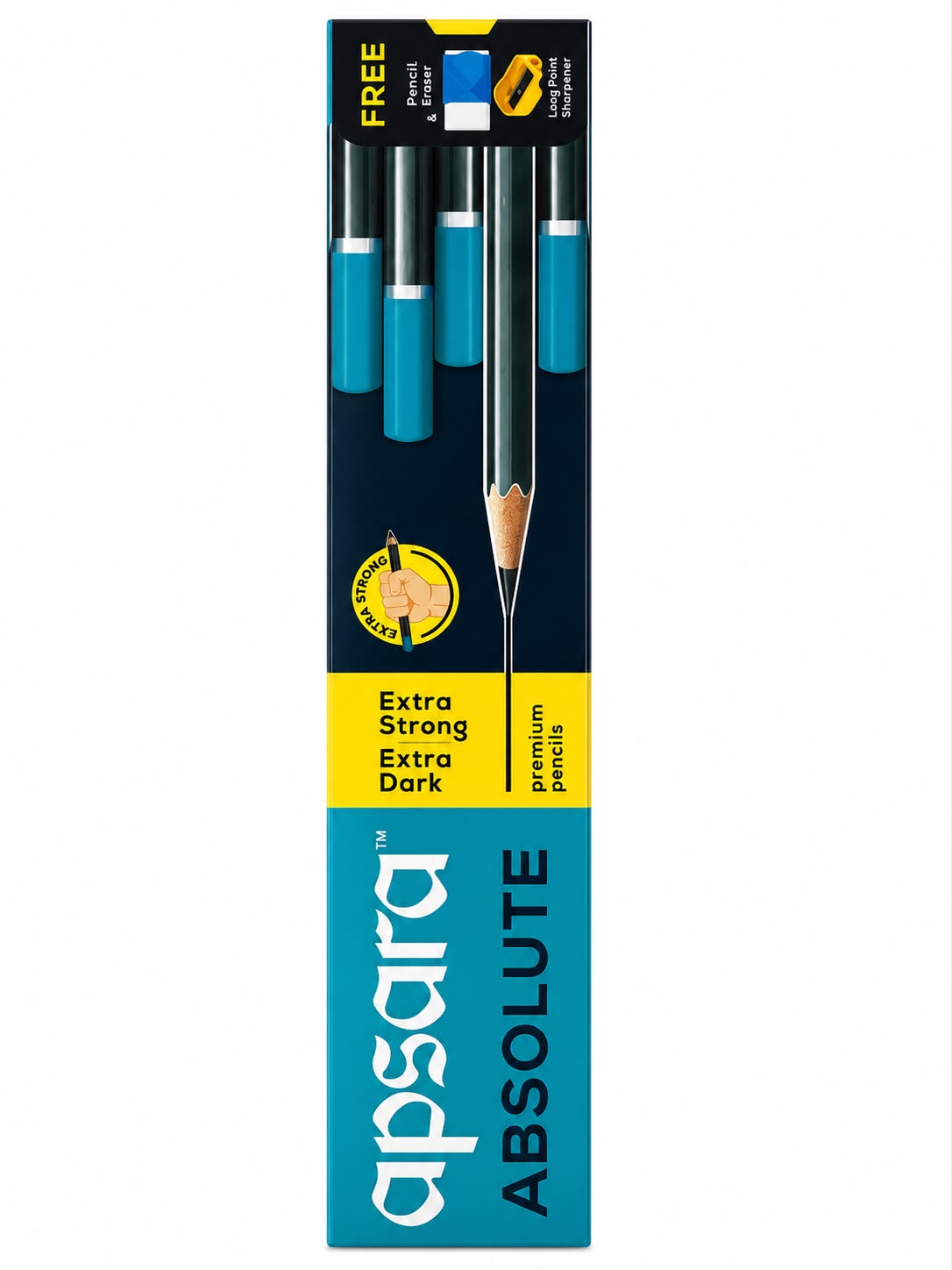 APSARA ABSOLUTE EXTRA STRONG EXTRA DARK PREMIUM PENCILS