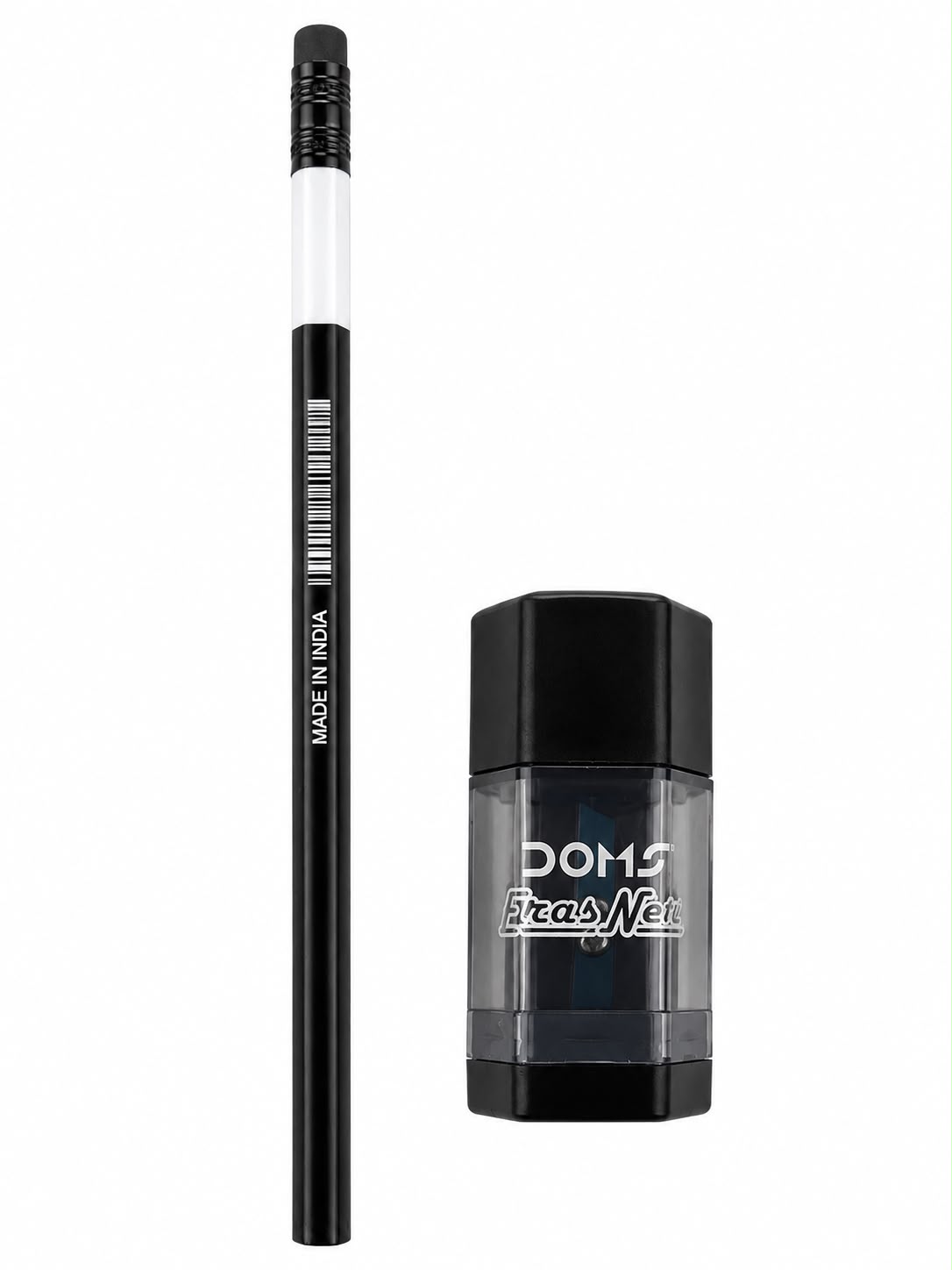 DOMS SUPER DARK 10 HB/2 GRAPHITE PENCILS KARBON ERASER TIPPED thumbnail 4