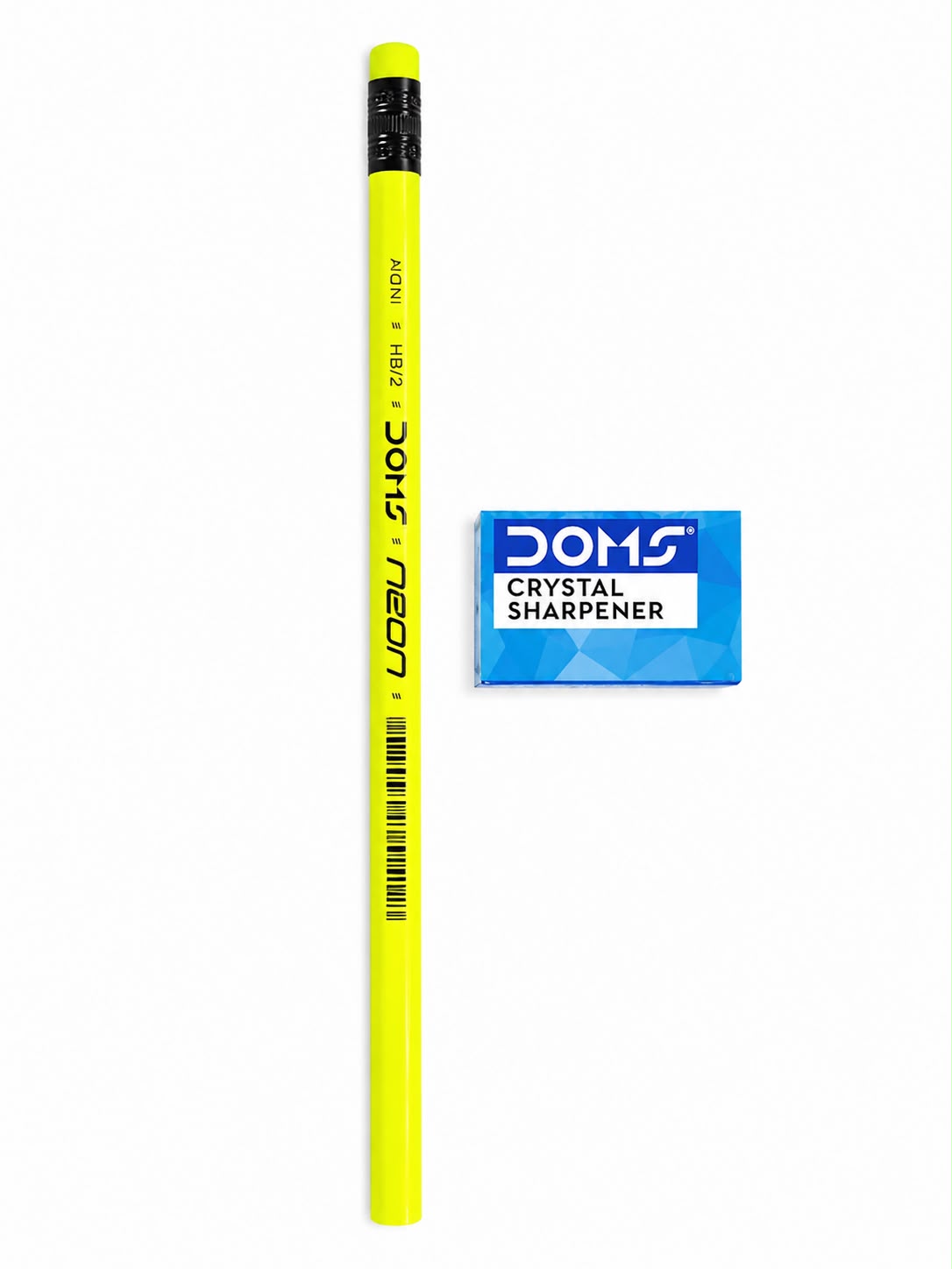 DOMS NEON ERASER TIPPED SUPER DARK 10 HB/2 GRAPHITE PENCILS thumbnail 3