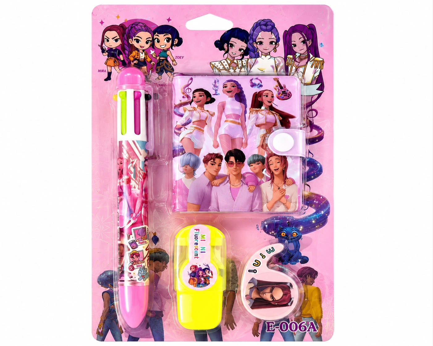 Diary, Multi-Color Pen, Highlighter Stationery Gift Set for Kids