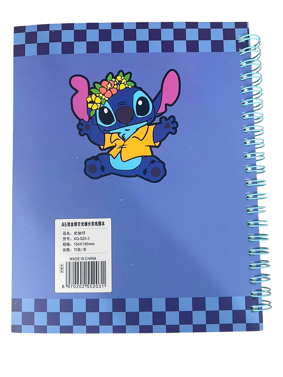 Stitch Cartoon Spiral Diary with Sticker Sheet thumbnail 2