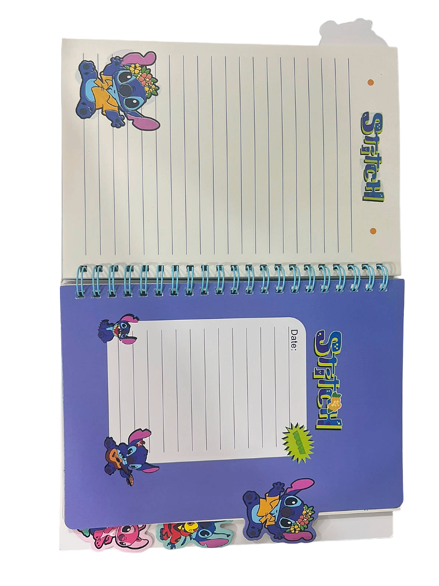 Stitch Cartoon Spiral Diary with Sticker Sheet thumbnail 3