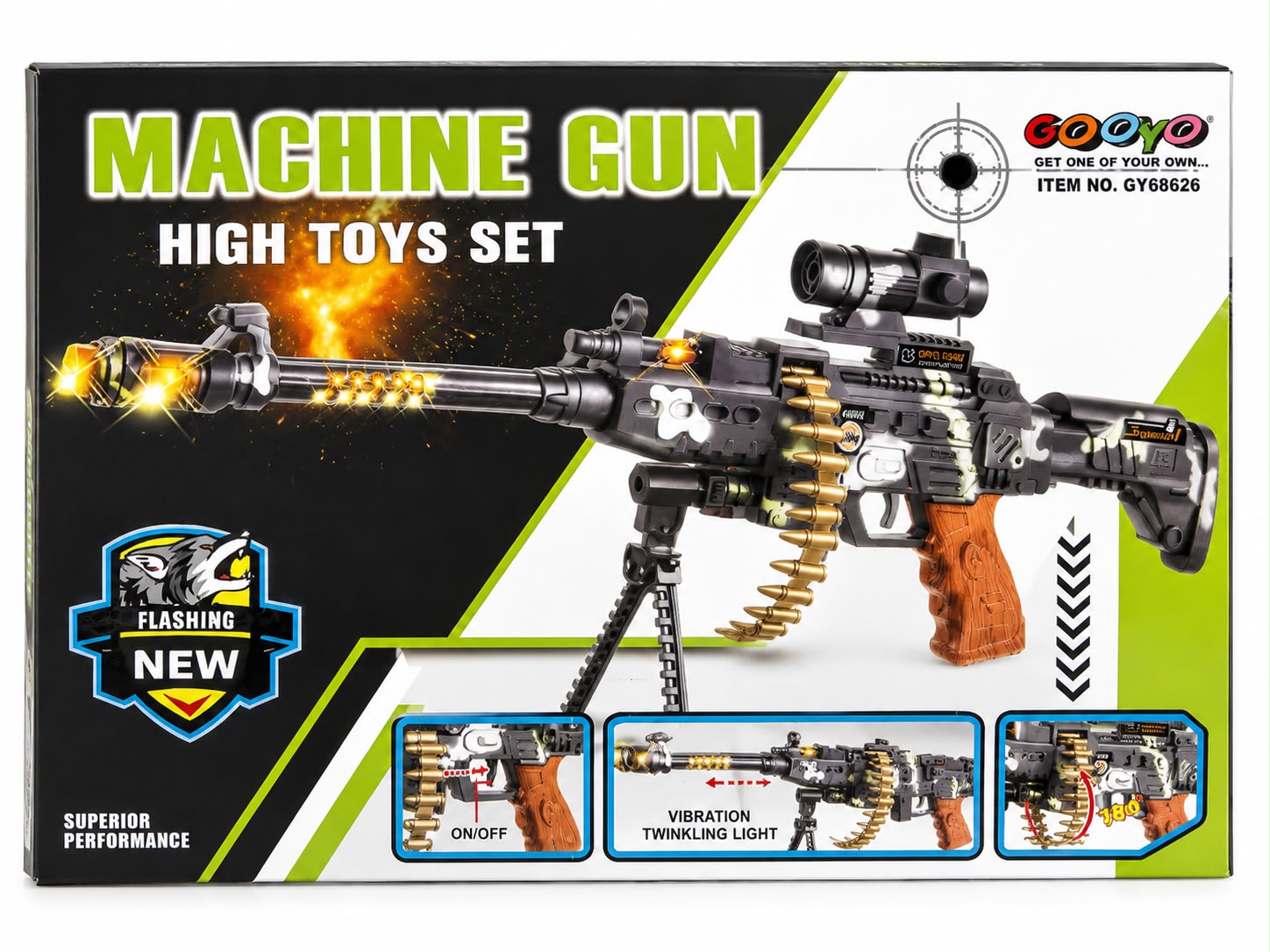 Machine Gun Toy Set with Flash Light & Sound Effects thumbnail 2