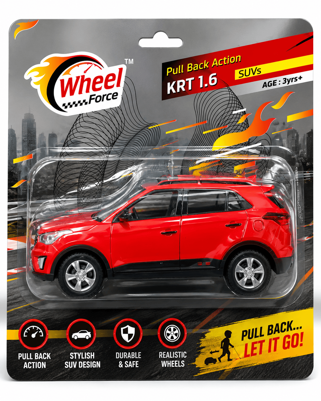 Wheel Force KRT 1.6 Pull Back Action SUV Toy Car