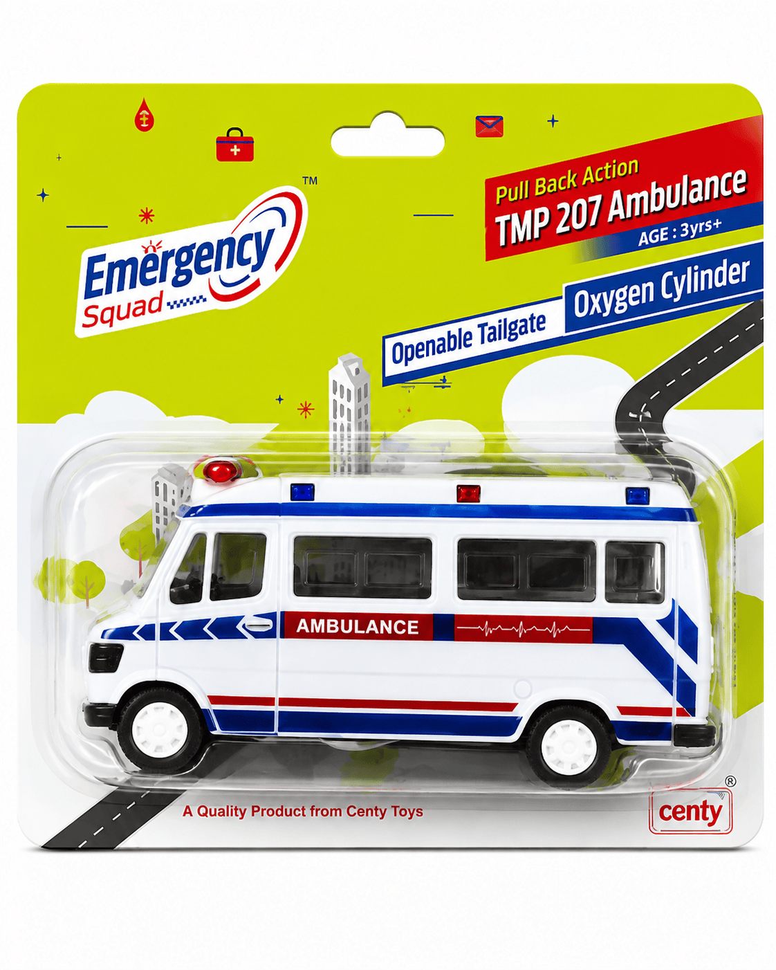 Pull Back Action Ambulance Toy