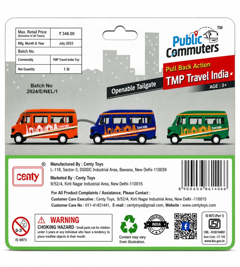 Public Commuters TMP Travel India Toy Bus thumbnail 2