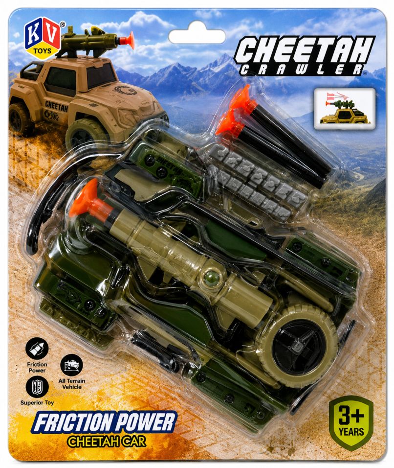 Cheetah Crawler Friction Power Toy Car