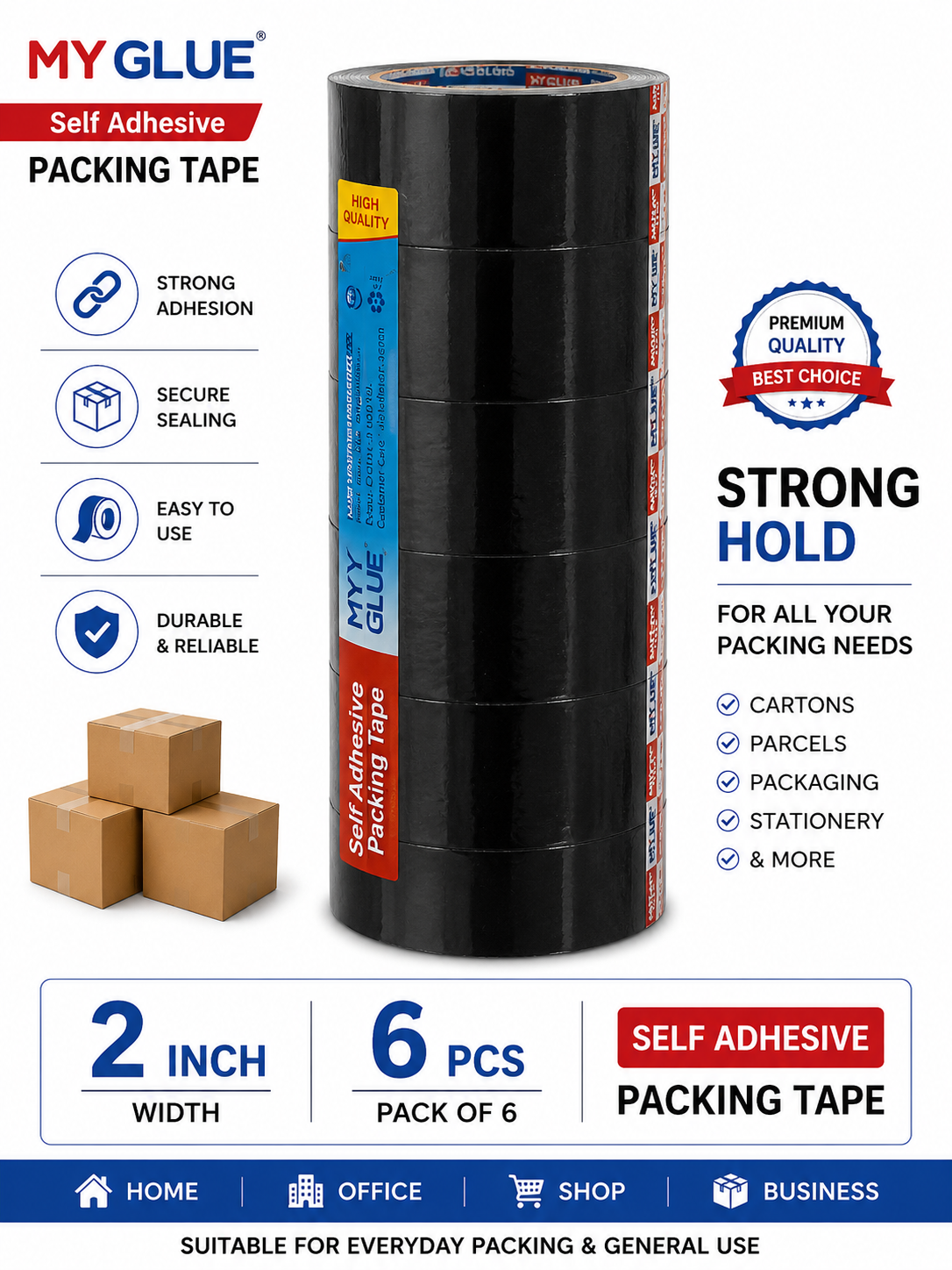 MY GLUE Self Adhesive Packing Tape