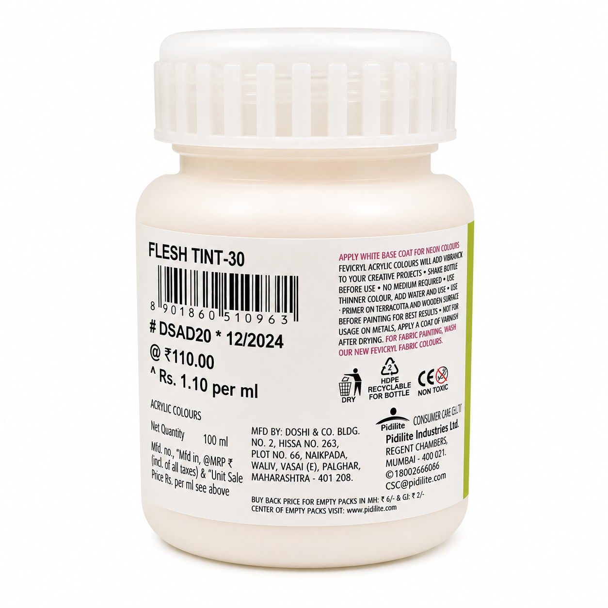 FEVICRYL ACRYLIC COLOURS 100 ml thumbnail 2