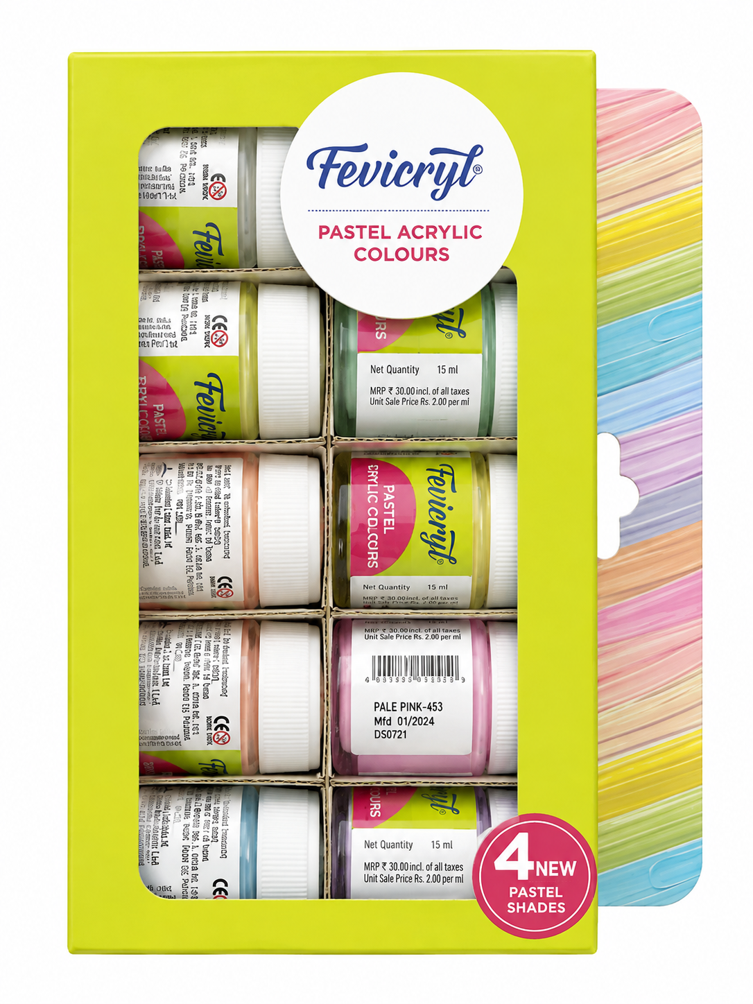 Fevicryl Pastel Acrylic Colours – Set of 10
