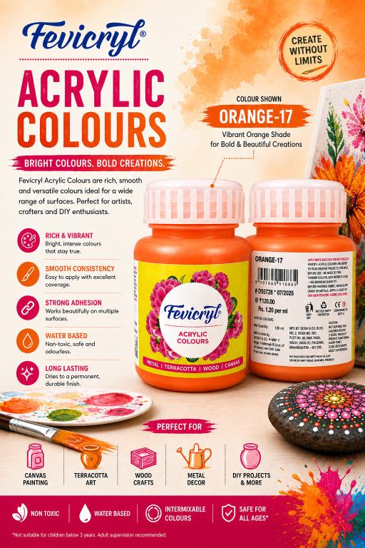 Fevicryl Acrylic Colours – 100 ml thumbnail 2