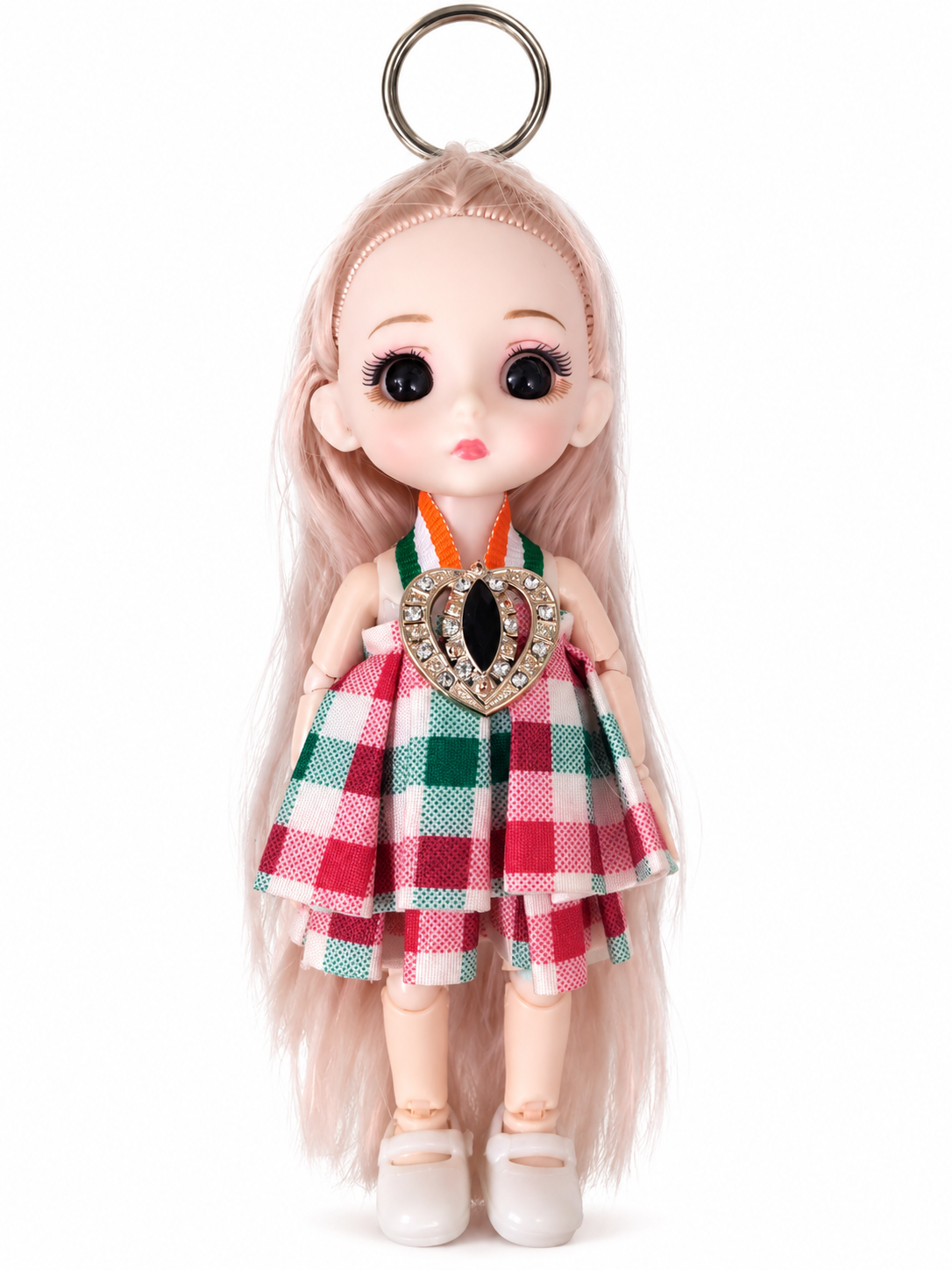 Cute Doll Keychain – Stylish Fashion Doll with Decorative Dress