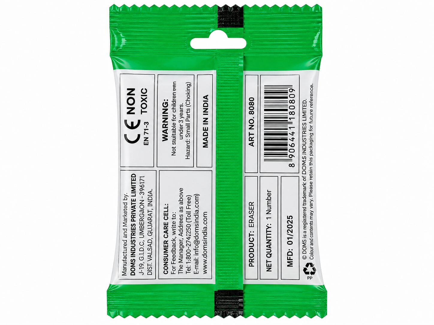 DOMS Grip Pop Eraser – Green thumbnail 2